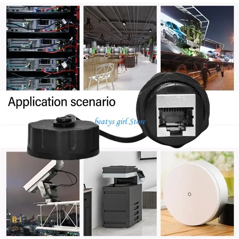 

C7AB Outdoor RJ45 Networking Waterproof Connectors IP68 Ethernet Cable Adapter for Fast Speed Data Transmission