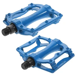 2Pcs Bikes Bicycle Pedals Mountain Flat Accessories Ball NonSlip 12X95X25CM SkyBlue Parts Outdoor Replacements Bearing Sealed