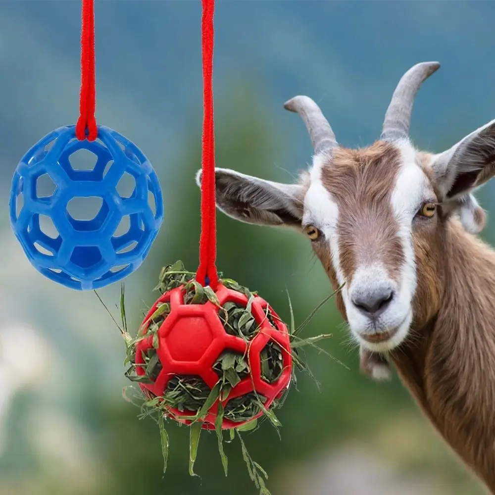 Red/Blue/Green Horse Treat Ball Multipurpose 5.5inch TPR Hanging Feeding Toy Soft Circular Horse Feeding Dispenser Cattle