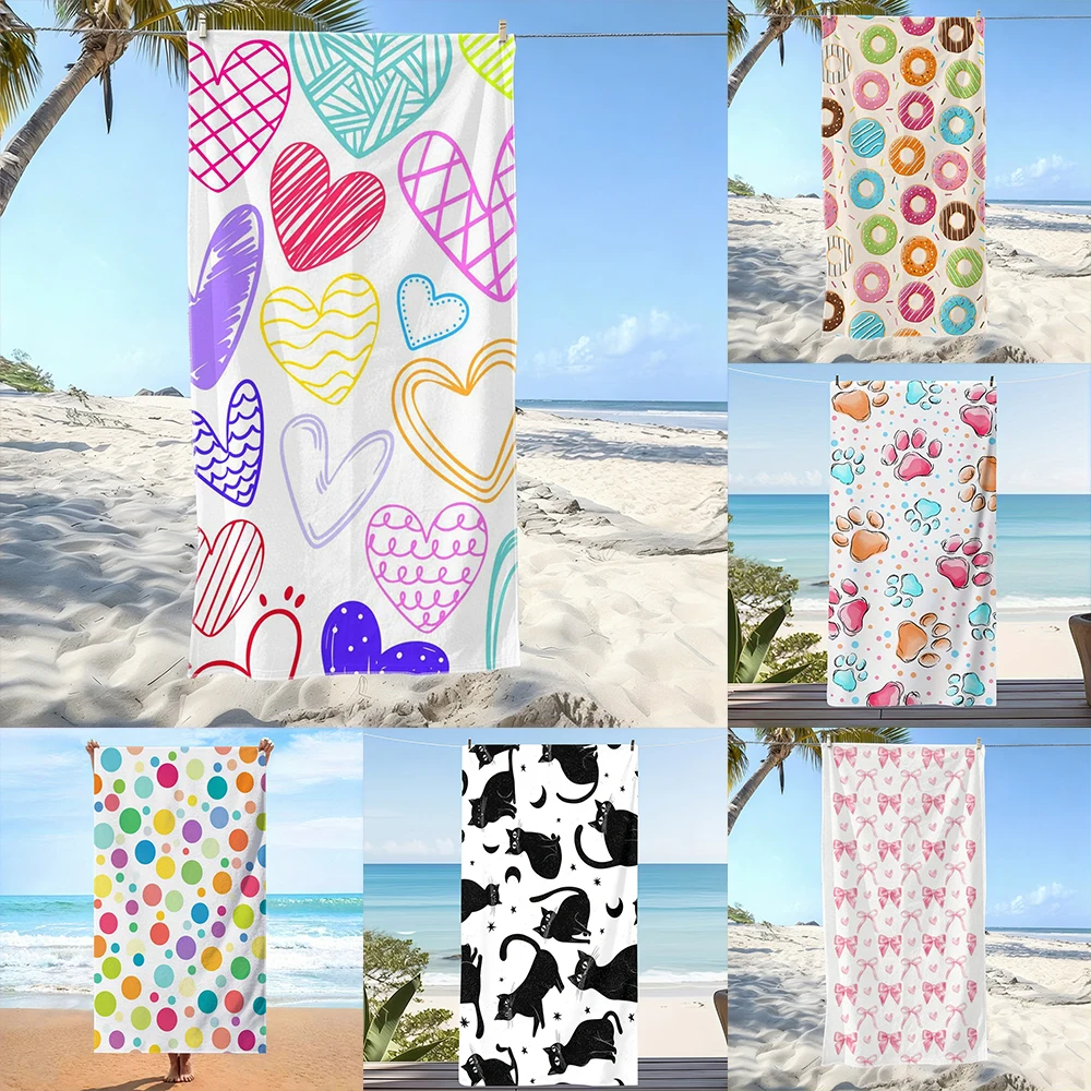 1PC Sweet Style Beach Towels Suitable for yoga, swimming, camping, big bath towels, essential travel accessories