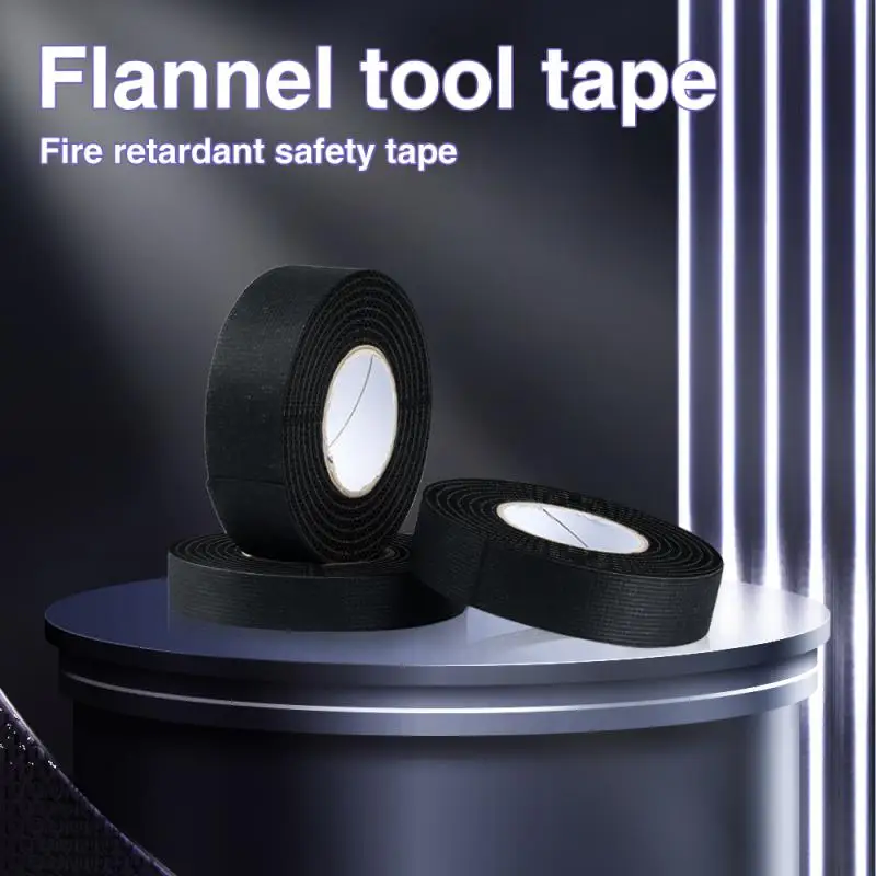 Electrical Tape Black Velvet Wiring Bundle Flame Loom Harness Retardant Electrical Tape Adhesive Tape Cloth Fabric Wiring