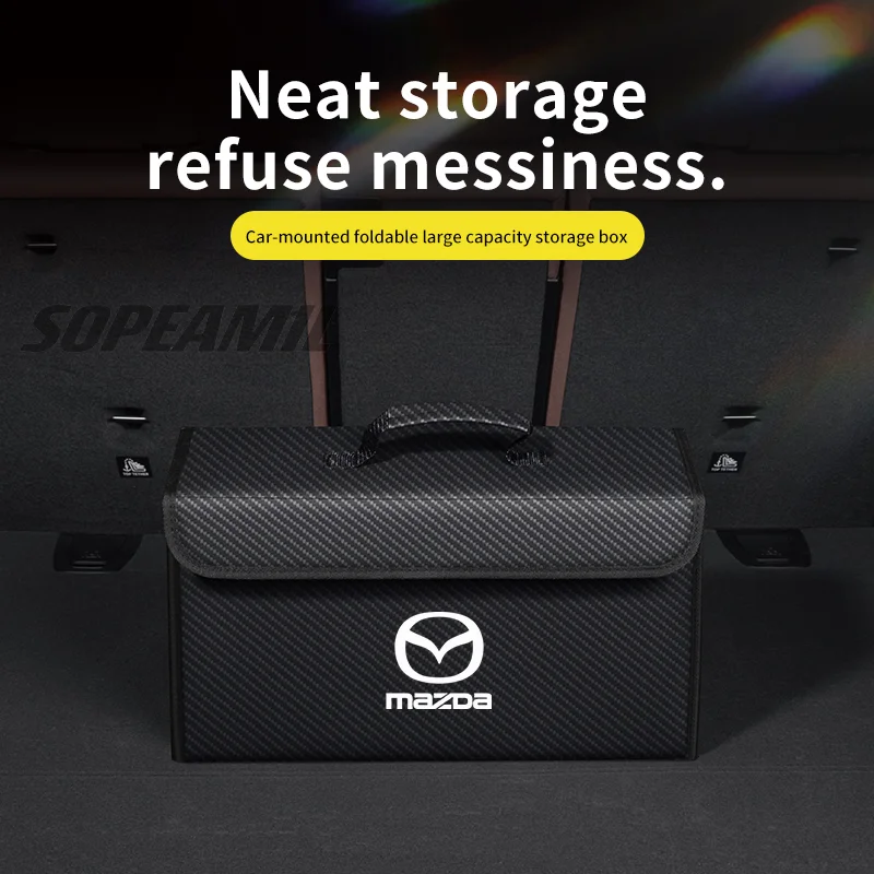 

For Mazda 3 6 SKYACTIV Axela Atenza CX30 CX60 CX70 CX80 CX3 CX5 CX9 Car Trunk Organizer Box Tailbox Stowing Tidying Storage Bag