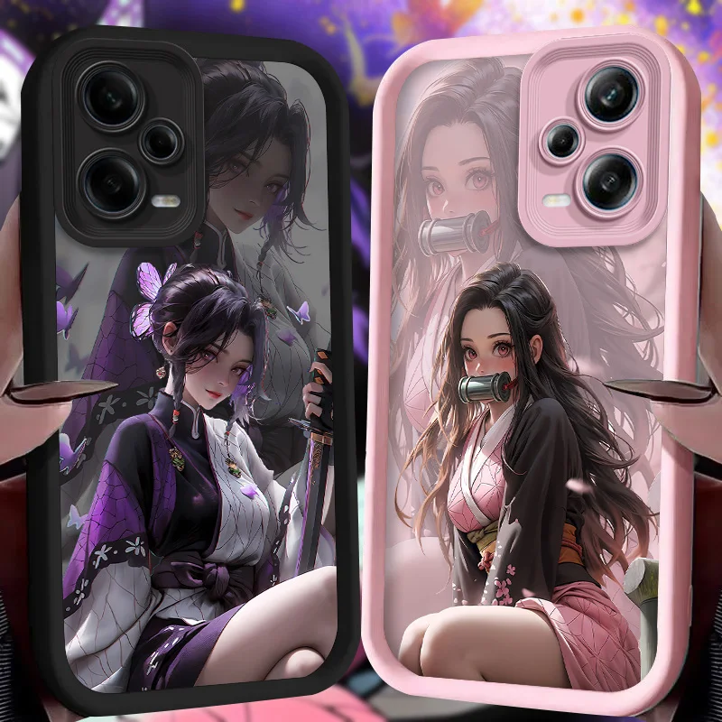 Demon Slayer Case for Xiaomi Redmi Note 13 12 11 Pro Plus 4G 5G 12S 11S 10S 10 9 9S Redmi 14C 13C 12C A3 12 Soft Back Cover