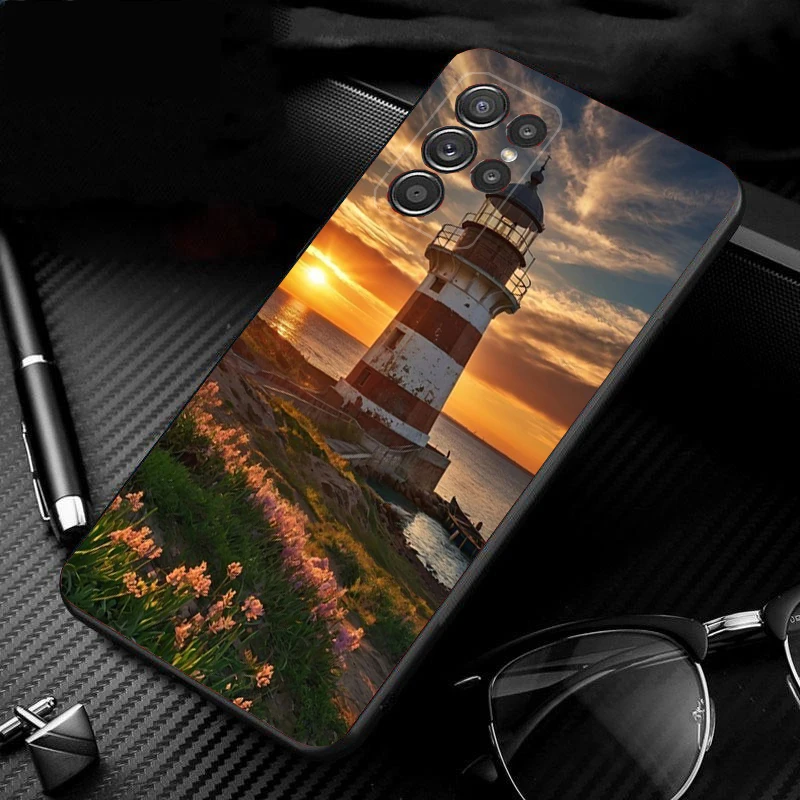 

Phone Case For Samsung Galaxy S26 Plus Edge S25 S24 S23 S22 Ultra S23 S22 S25 Plus S24 FE Lighthouse