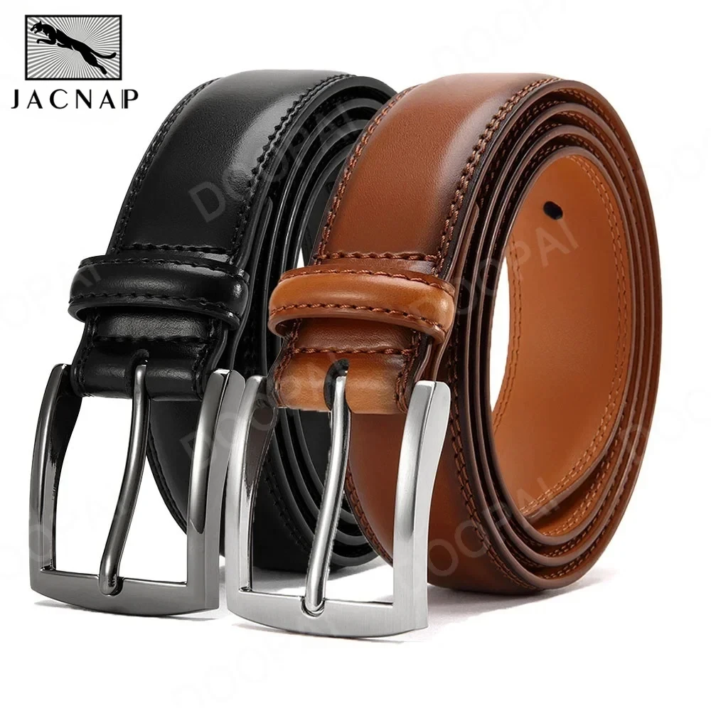 Men's Leather Belt Needle Buckle Belt Trendy New Casual Genuine Leather LONG Large Belts Cowhide Men's Belt Plus Size Men Belts