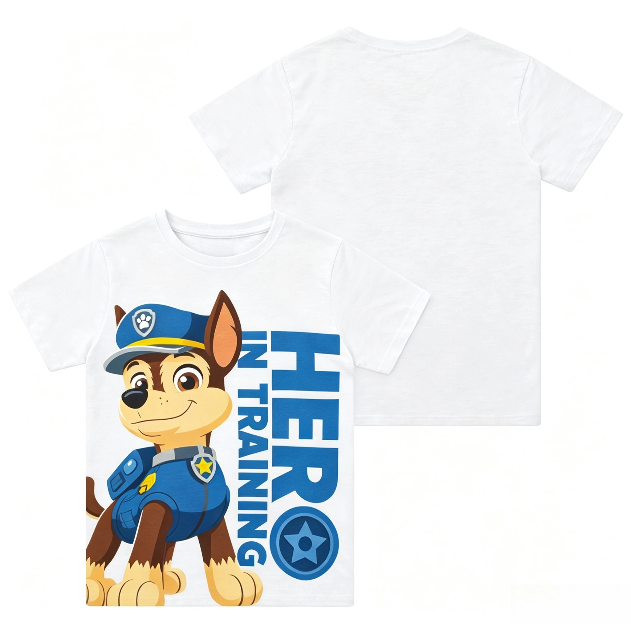 Paw Patrol Children's T-shirt Cartoon Dog Pattern T-shirt Men's and Women's Short Sleeved Children's Birthday Gift Clothing