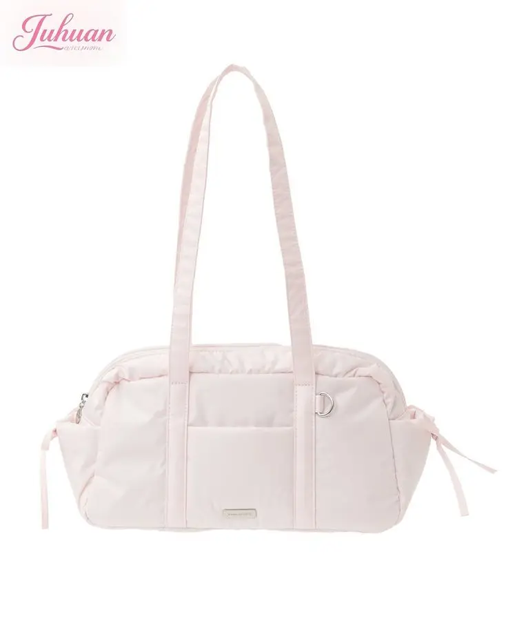 اليابانية 2025 الشتاء الحلو المطرزة القوس رقيق لينة الكتف المحمولة حقيبة ساعي عادية الحد الأدنى الرياح بوسطن حقيبة المرأة