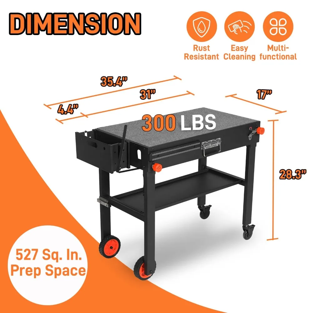 Grilltafel, Draagbare Bakplaat Tafel-Fit 17 ”Of 22” Andere Tafelgrill, Voor Buiten Kamperen