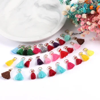 30 pièces petit porte-clés à trois couches glands Mini gland pour la fabrication de bijoux artisanaux gland pour boucle d'oreille signet (couleur classique)