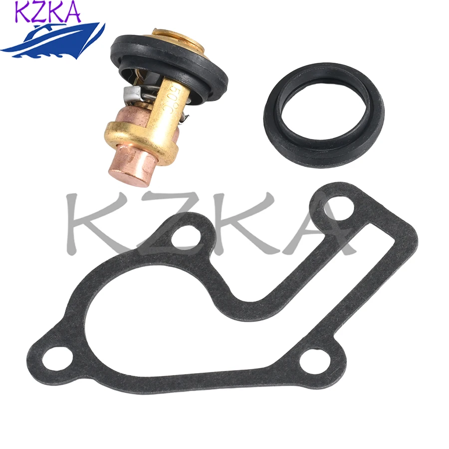 6E5-12411-20 682-12414-A1 50℃ 122℉ Thermostat with Gasket For Yamaha Outboard 9.9 15 HP 9.9MSH 15MSH 6E5-12411 Replaces Parts
