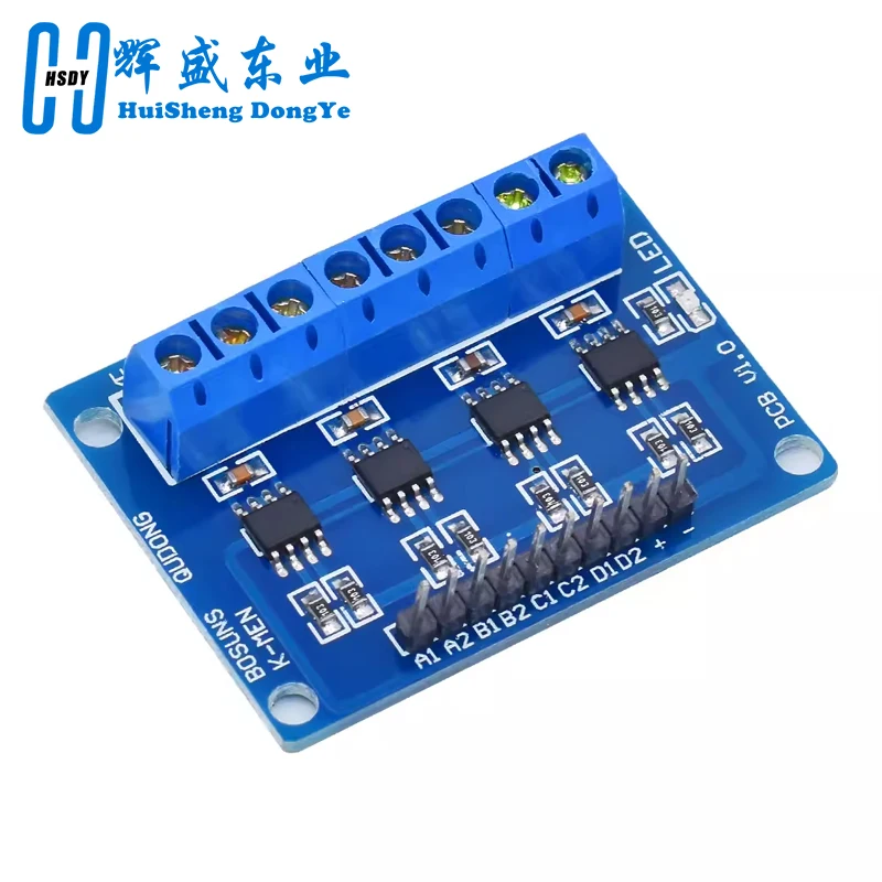 4CH 4 canali HG7881 Chip H-bridge DC 2.5-12V Modulo driver motore passo-passo Controller Scheda PCB 4 vie 2 fasi per Arduino