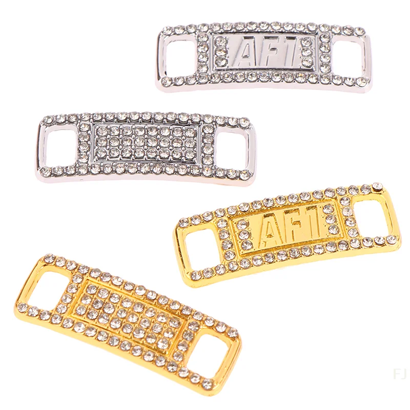 

[YU]2pcs/pair AF1 Diamond Shoe Charms Fashion Laces Buckle Quality Metal Shoelaces Decorations Buckles Shoes Accessories