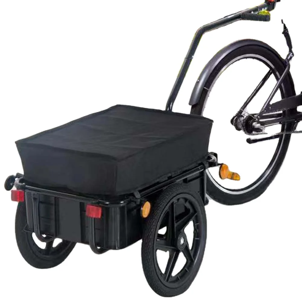 

Plastic Passenger Bike Cargo Camper Utility Bicycle Trailer Cargo Bike Utility Trailer Steel Large Bicycle Luggage Cart Carrier