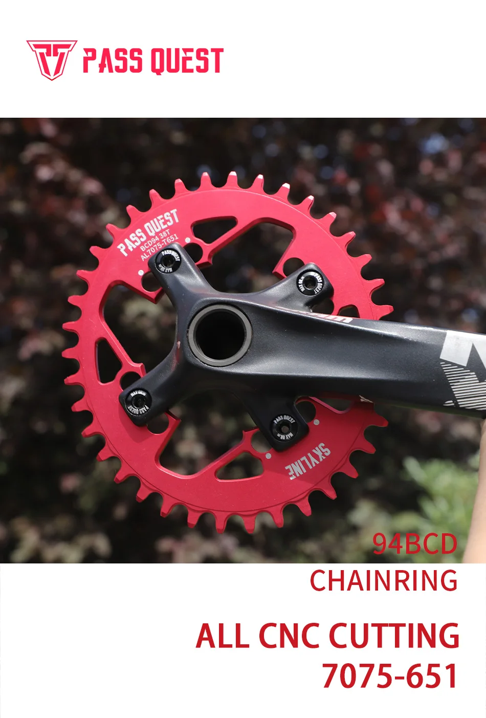 PASS QUEST 94BCD Mountain Bike Disc Positive and Negative Tooth Single Disc Suitable FORGX NX X1 1400 Bicycle Tooth Disc