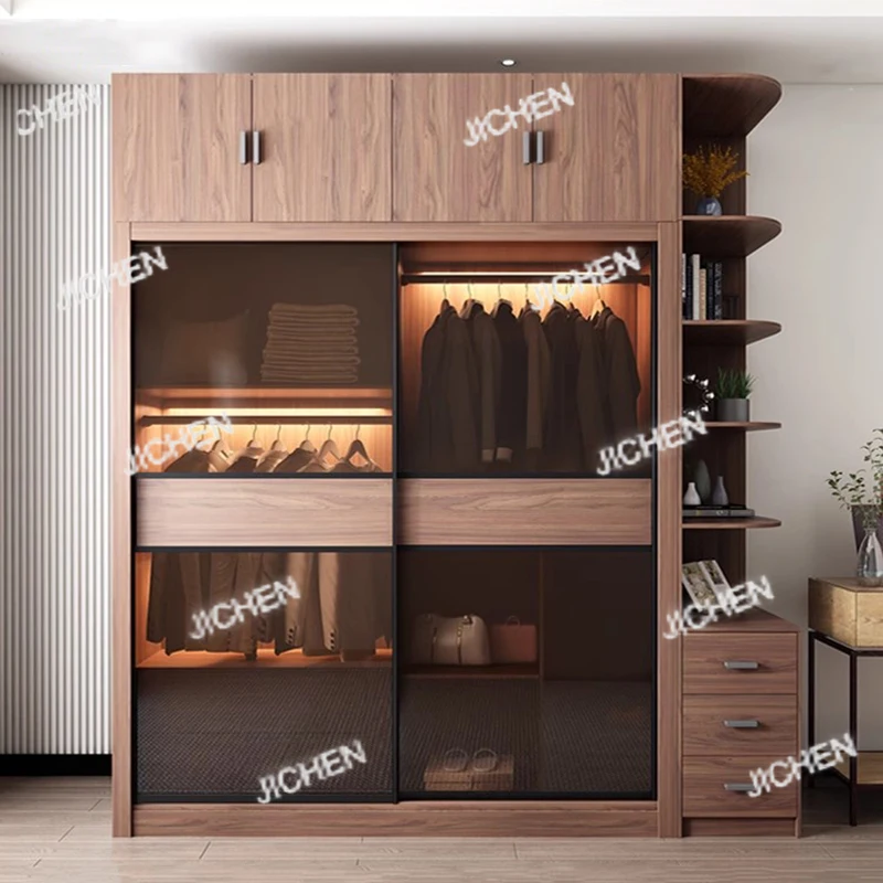 

Open System Closet Partitions Clothes Fabric Cabinet Wardrobe Minimalist Modern Shelf Storage Guarda Roupa Trendy Furniture