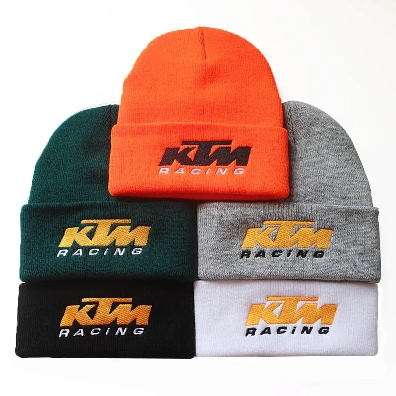 Fashion Styling KTM Knitted Hat Leisure Cap Autumn Winter Warm Fashion Knitted Men Women Hat Car Sticker For KTM CRF YZF EXC Pro view 6