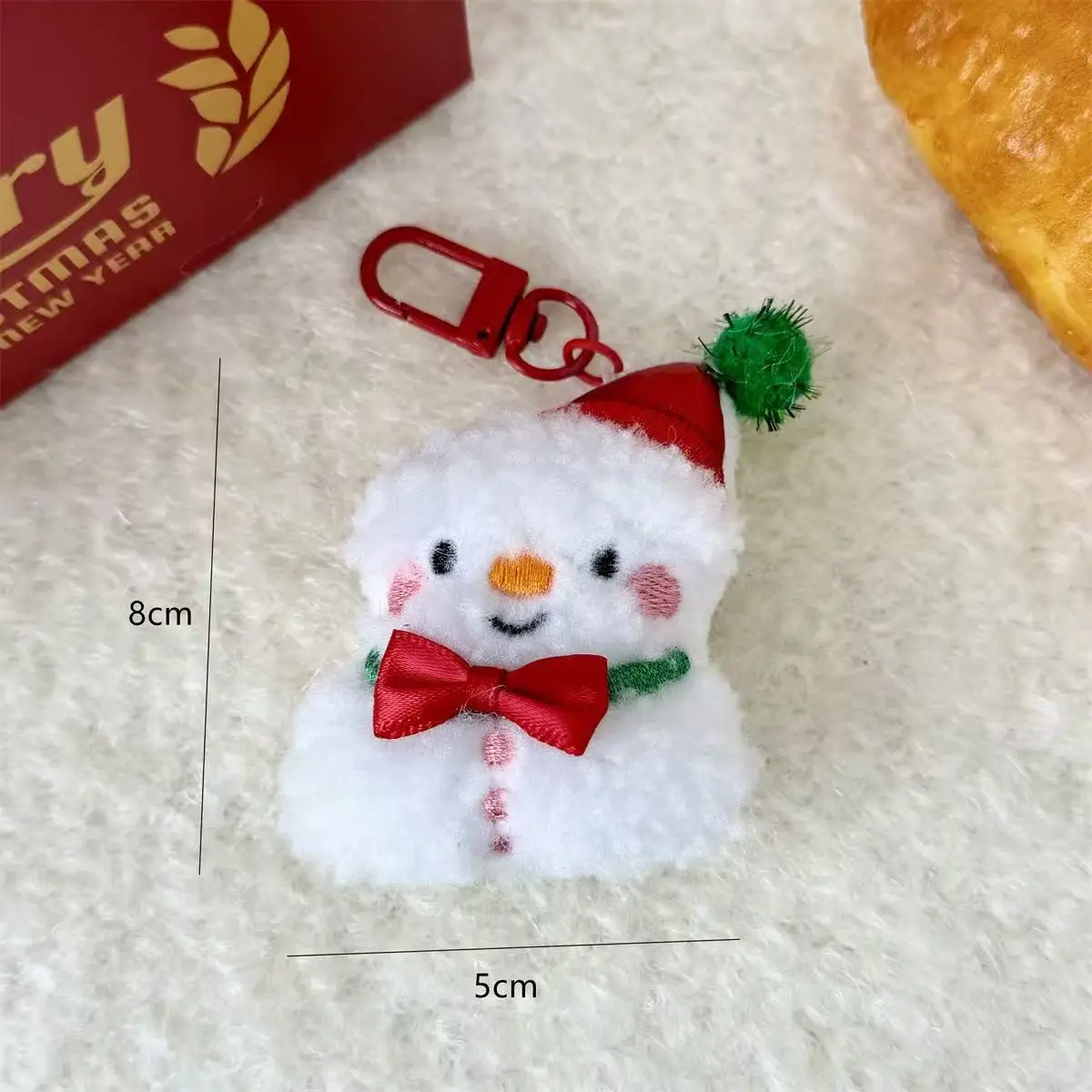 

Рождественское издание, милый снеговик, плюшевая игрушка, брелок, украшение в виде сердца для девочек, упаковочный декор, идеальный рождественский подарок, оптовая продажа