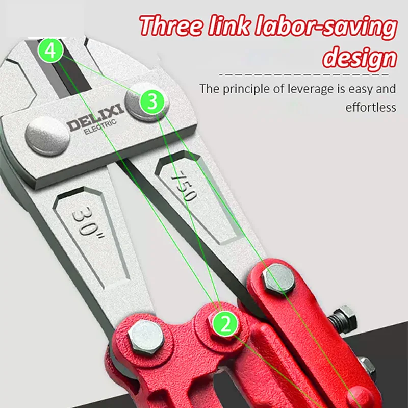 DELIXI ELECTRIC Rebar Pliers Wire Cutters Wire Breaker Scissors Multi-functional Labor-saving Wire Shears Cutting Wire Pliers