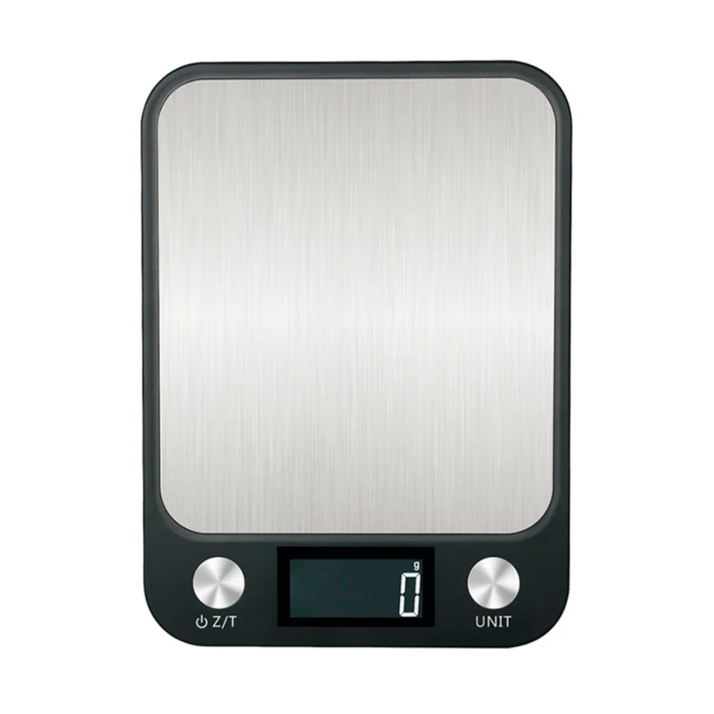 Stainless Steel Electronic Kitchen Scale Rechargeable LED Display Baking Scales Thin Convertible Units Food Scales Seasonings