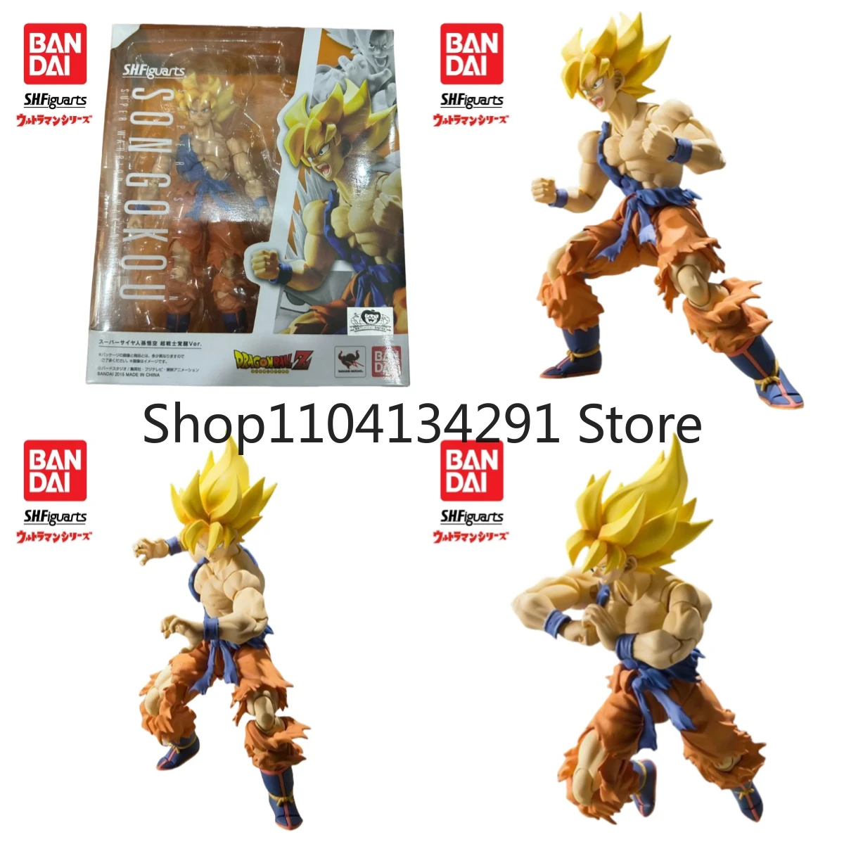 Original Stock Dragon Ball Z Saiyan Super Warrior Awakening SHF Awakening Goku Action Figure Collectible Figurine Toy