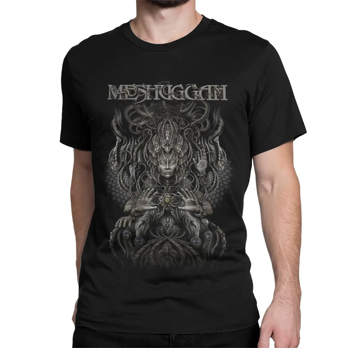 Metal Band Rock Music for Men Women T Shirt Meshuggah Casual Tee Shirt Short Sleeve T-Shirt Pure Cotton Gift Idea Clothing