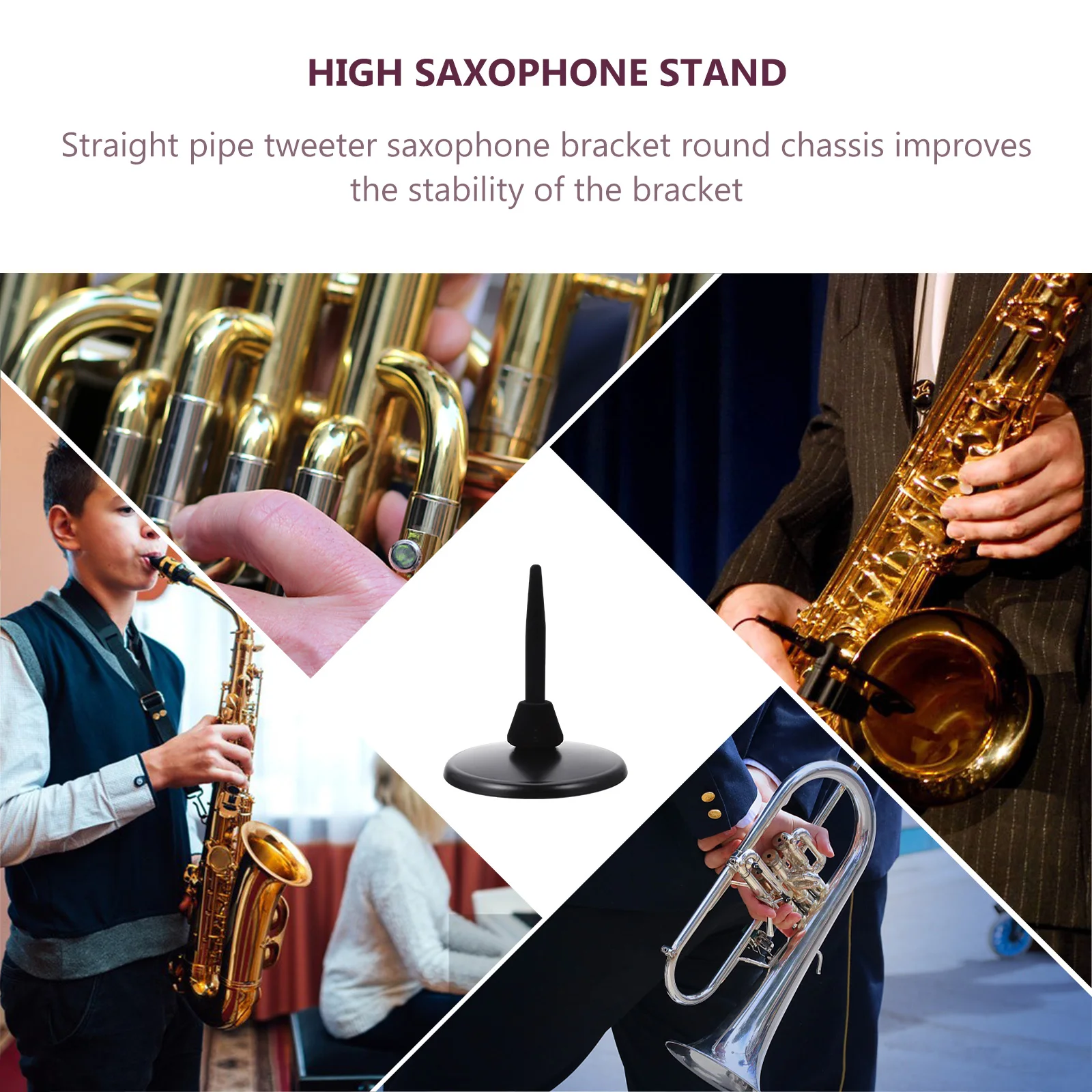 

Flute Clarinet St Musical Instrument Rack Stable Round Bottom Design EVA Sponge Non Slip Trumpet Display Holder