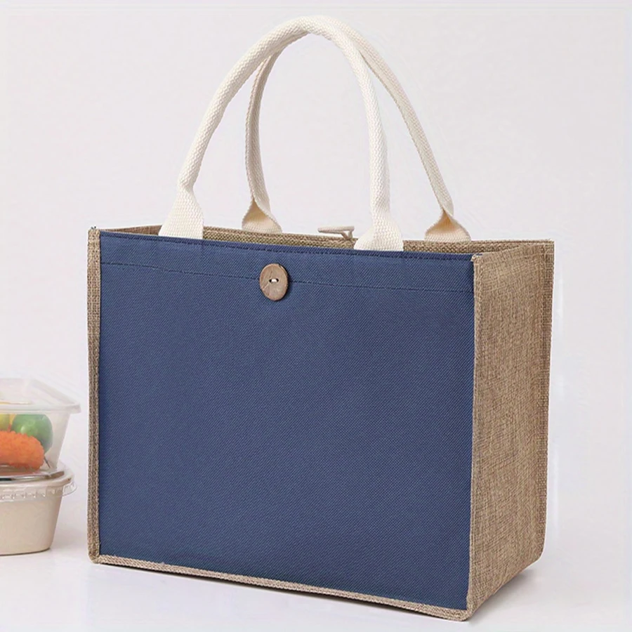

New linen shopping shoulder bag; outdoor picnic storage bag; single shoulder shopping gift bag.