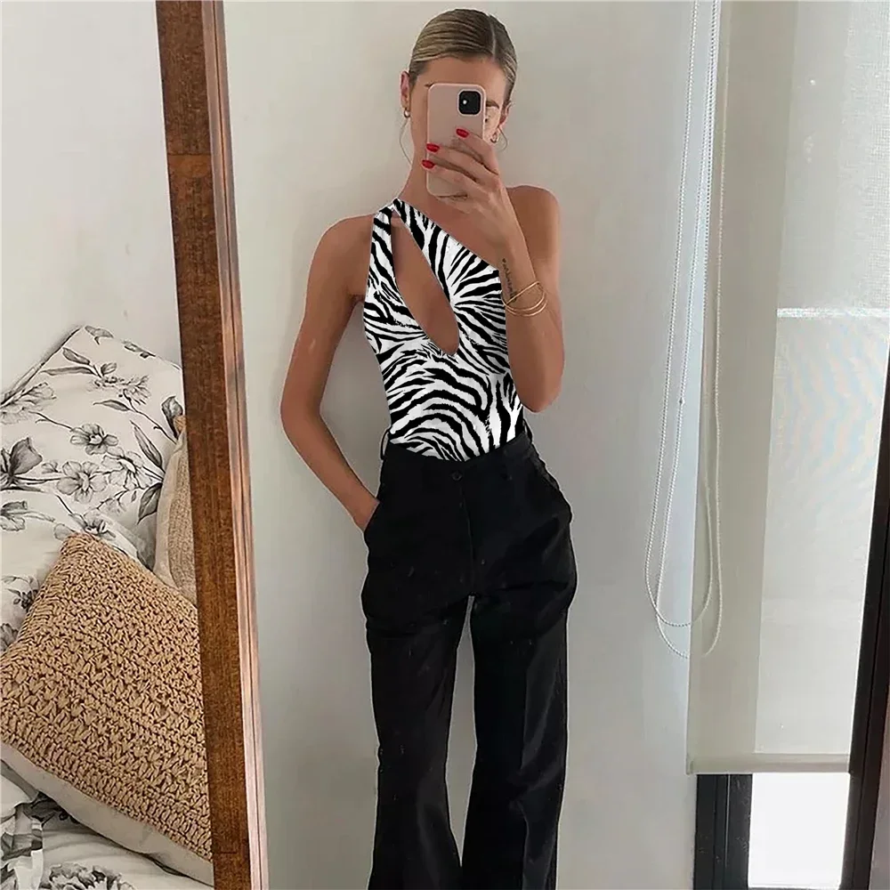 ملابس سباحة نسائية قطعة واحدة لعام 2023 ملابس سباحة نسائية مثيرة بكتف واحد مونوكيني مفرغ ملابس شاطئ رافعة للصدر