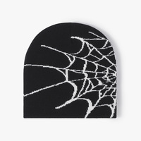 Unisex Spider Web Hip Hop Knit Beanie Men's Y2K Stretch Warm Hat Women's Fashion Cap Out Door Sun Protection