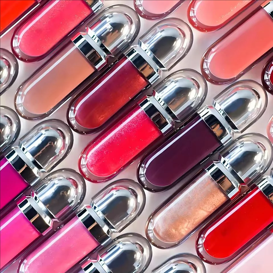 3D 液体パール光沢マルチカラーグローリップグレーズ透明リップグロスミラーリップスティック保湿光沢のあるフルリップ色褪せない