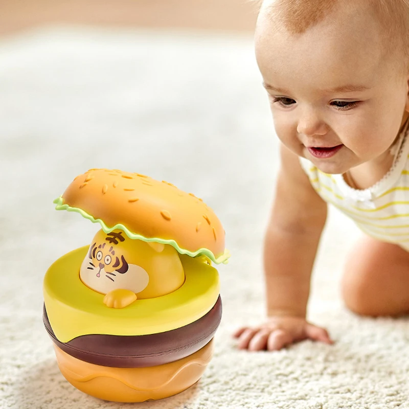 Funny Burger Truck Children's Toys Cute Inertia Pull Back Press Toys Cartoon Animal Scooter Car Boys Girls Holiday Birthday Gift