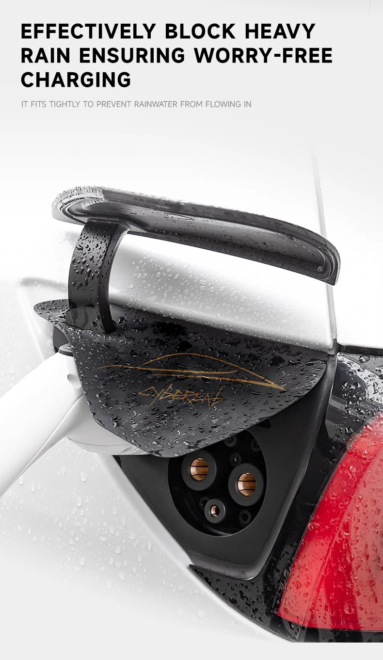 HEENVN EV-Ladegerät-Abdeckung, Regen- und Staubschutz für Tesla Model 3/Y Highland Model Y Juniper, Silikon-Schutzhülle für den Außenbereich – Detail 5