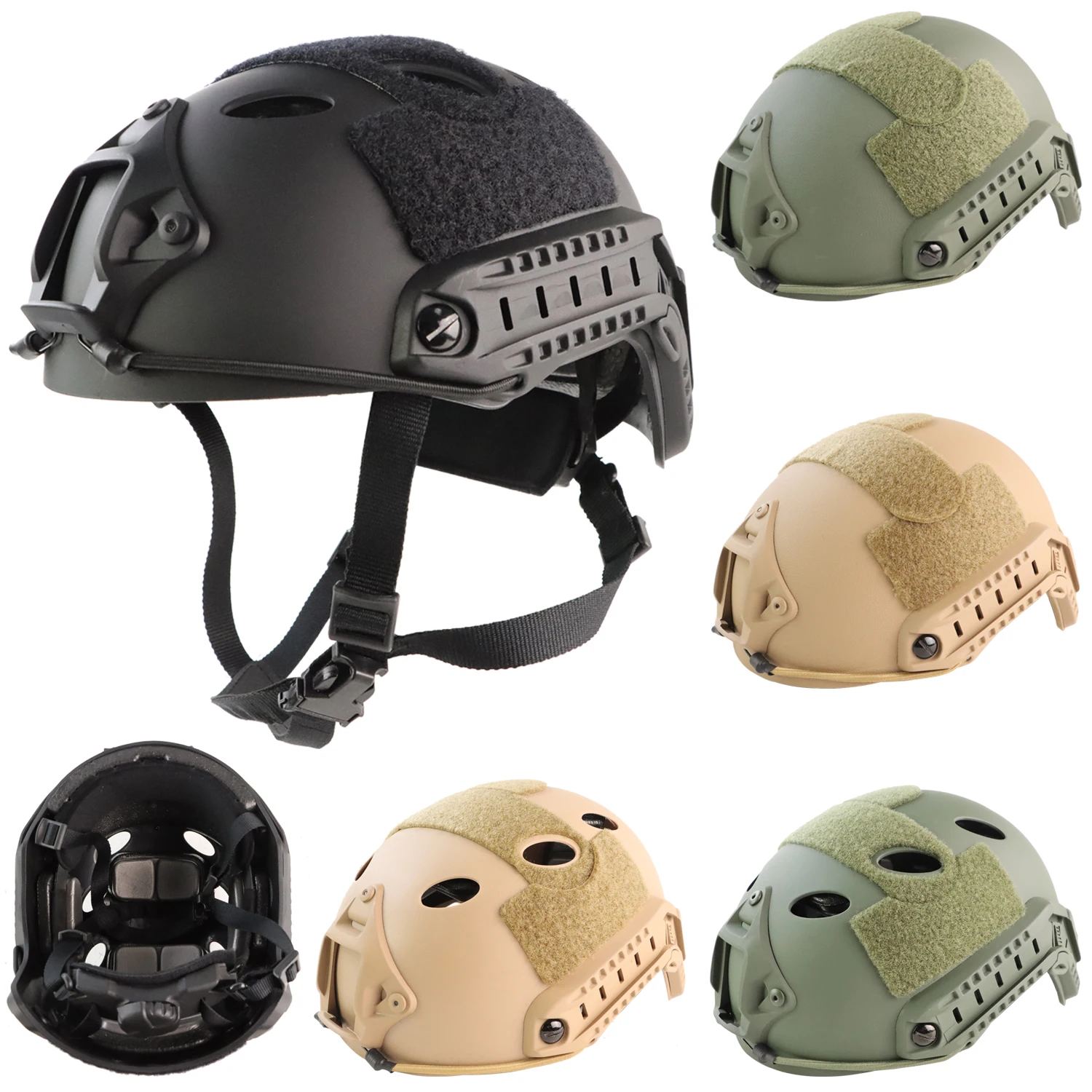 Airsoft Taktische Helm Einstellbare Knopf Verdicken ABS Outdoor Schnelle Helm Reiten Schießen CS Schutzhülle Schnelle Helme Militärische Ausrüstung