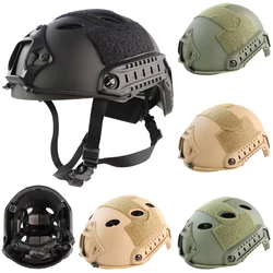 Schnelle Taktische Helm Einstellbare knopf Verdicken ABS Outdoor Airsoft Helm Reiten Schießen CS Schutz Helme Militärische Ausrüstung