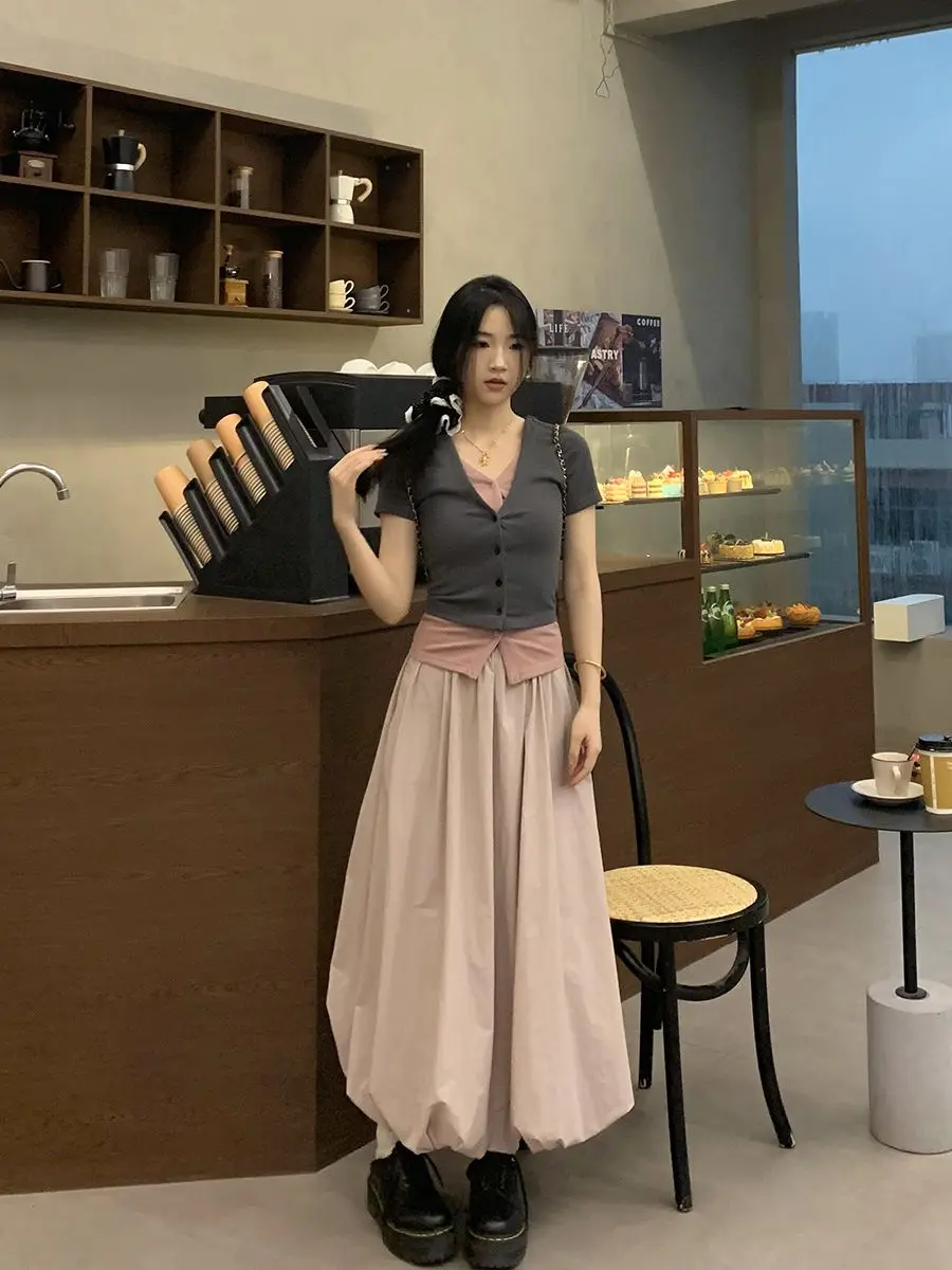 بنطال ذو قصة أرجل واسعة للمرأة كابري المرأة الربيع الساتان لامعة متوهج نادي الحفلات المألوف السلس الزنانير مطوي محكم شيك #3