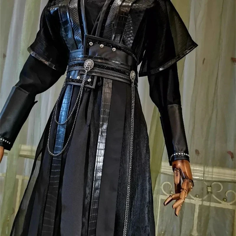 

He Xuan Tian Guan Ci Fu Chang Geng Mo Ran Cosplay Costume Black Hanfu For Women Men yy:89