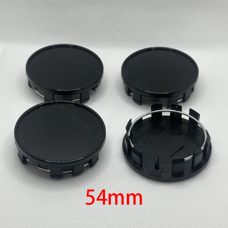 4Pcs/Set 54mm Car Wheels Rim Hub Cap Car Wheel Center Caps Black Silver ABS Plastic Hubcap Dust-proof Covers Auto Accessories