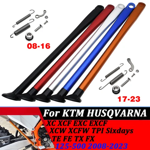 Soporte lateral de estacionamiento para motocicleta con Kit de resorte para KTM XC XCW XCF XCFW EXC EXCF 2008-2023 para Husqvarna TE FE TX FX FS 2008-2023