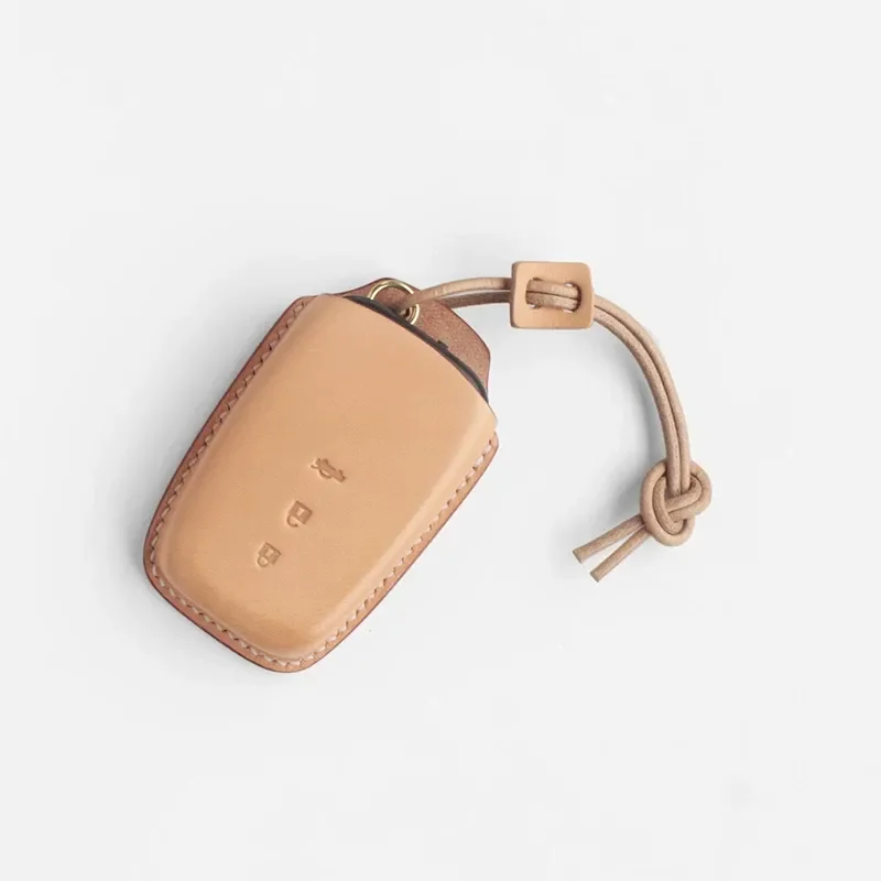 for Toyota Camry Asian Dragon Prado Highlander Leather Handmade Key Cover Men Exquisite Car Key Case Protector