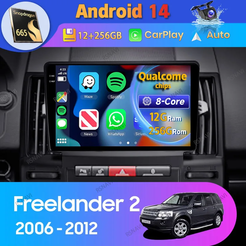 

Android 14 Car Radio For Land Rover Freelander 2 2006 - 2012 Carplay Auto DSP Multimedia 360 Camera 2 Din BT Video Player Stereo