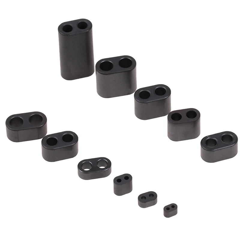 10pcs RF Nickel-zinc Hollow Ferrite Core Double Holes RF Magnet RF Accessories Double-Hole Magnetic Ring  Aperture