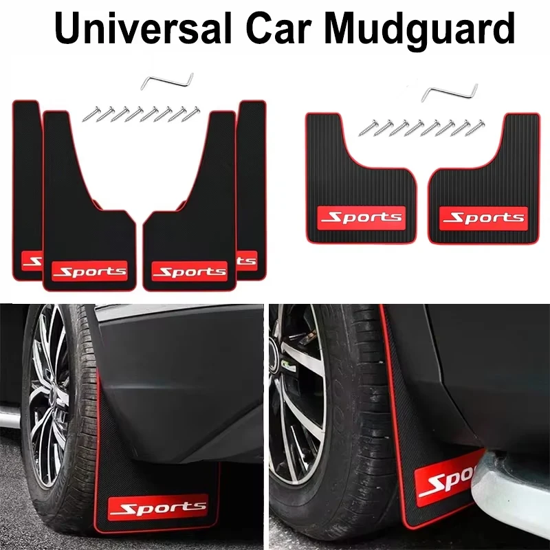 2/4pcs Universal Car Mudguard Front Rear Wheels Mud Flaps PP Splash Fender Guards For Car SUV Off-road Truck Auto Accessories