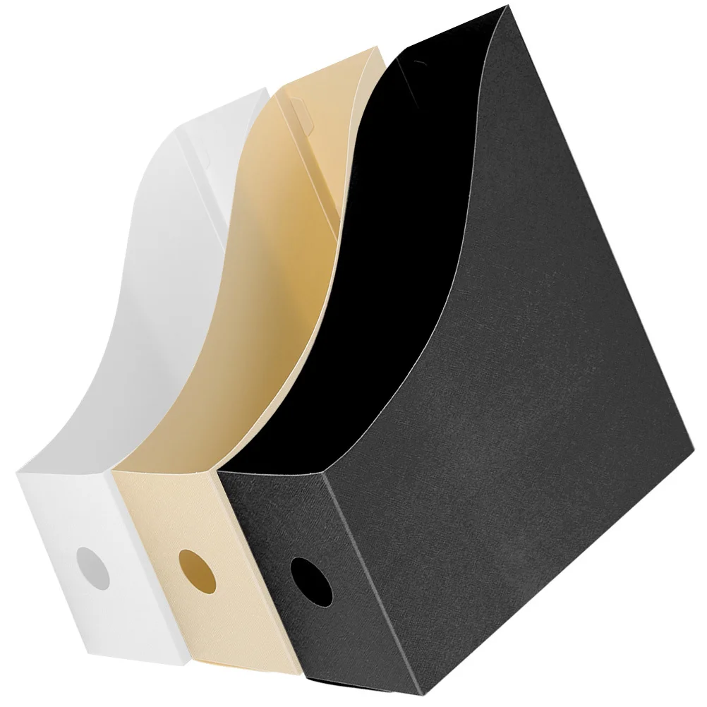 3pcs Document Organizer Thickened Desktop File Storage Holder Book Shelf For Office Home Study Plastic Document Rack