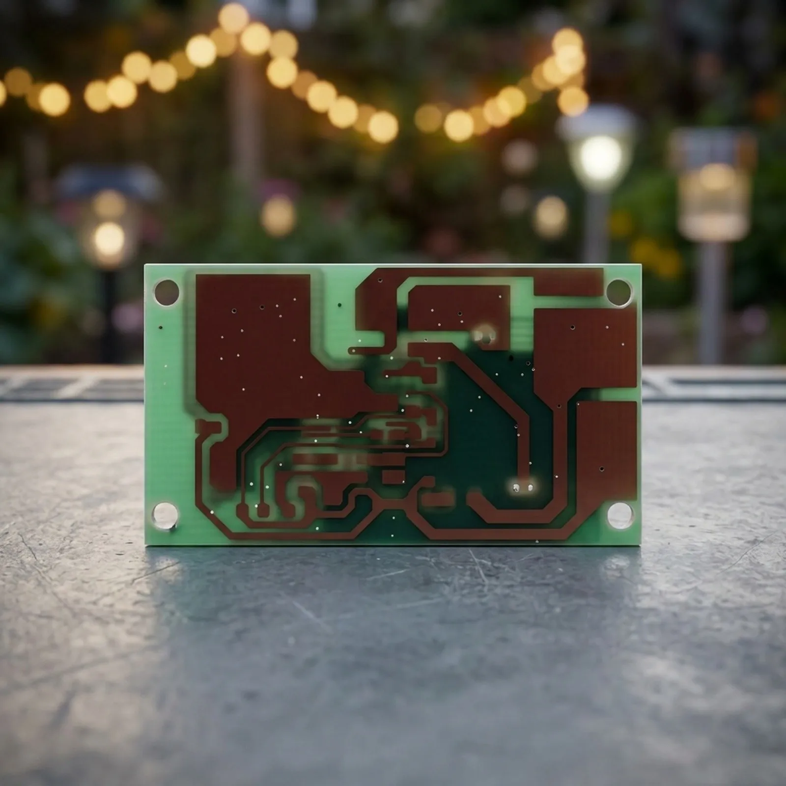 1.2V Solar Light String Circuit Board With Switch Controller Green Glass Fiber PCB For Garden Pathway Outdoor For Lighting Repla