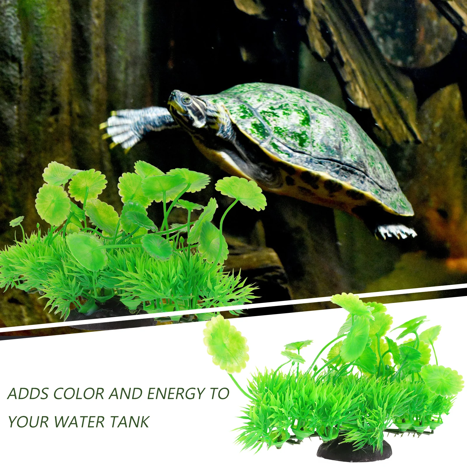 

Container Artificial Water Plants Small Fish Tank Fake Plastic Decorative Aquatic