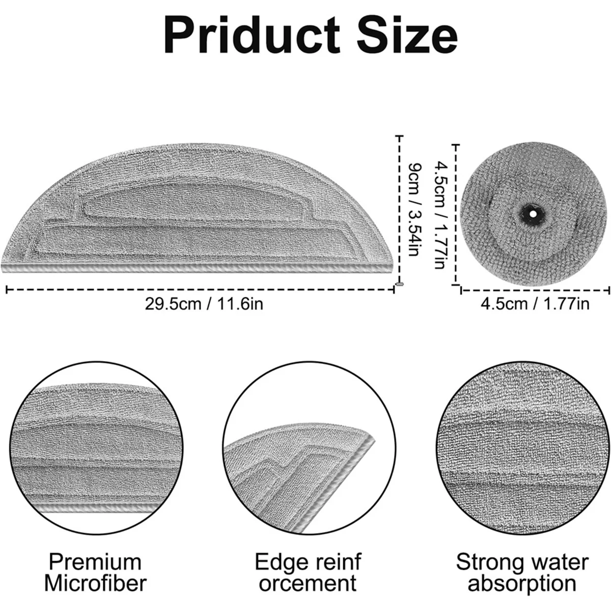 vacuum cleaner partsMicrofiber Mopping Cloths for S8 MaxV Ultra / S8 Max Ultra Robot Vacuum Cleaner Accessories