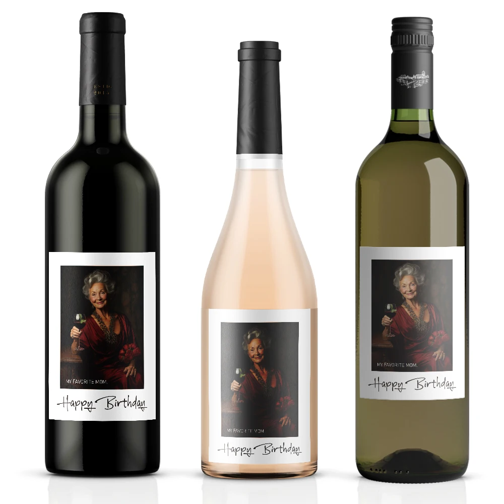مجموعة ملصقات النبيذ لعيد الأم مكونة من 9 قطع، ملصقات زجاجات مقاومة للماء، هدية مثالية للأم، هدية عيد الميلاد، مستلزمات الحفلات #5