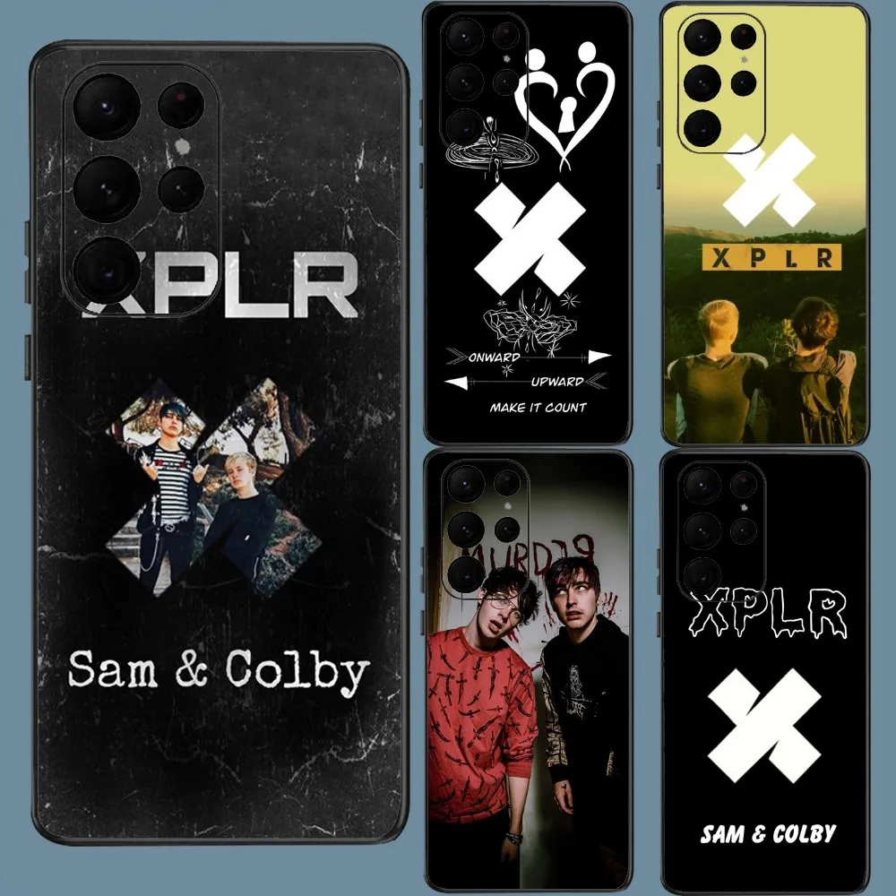 S-Sam and colby XPLR Phone Case For Samsung Galaxy A52 A12 A51 S21 Edge S22ULTRA S23 S20LITE Plus ultra Black Cover