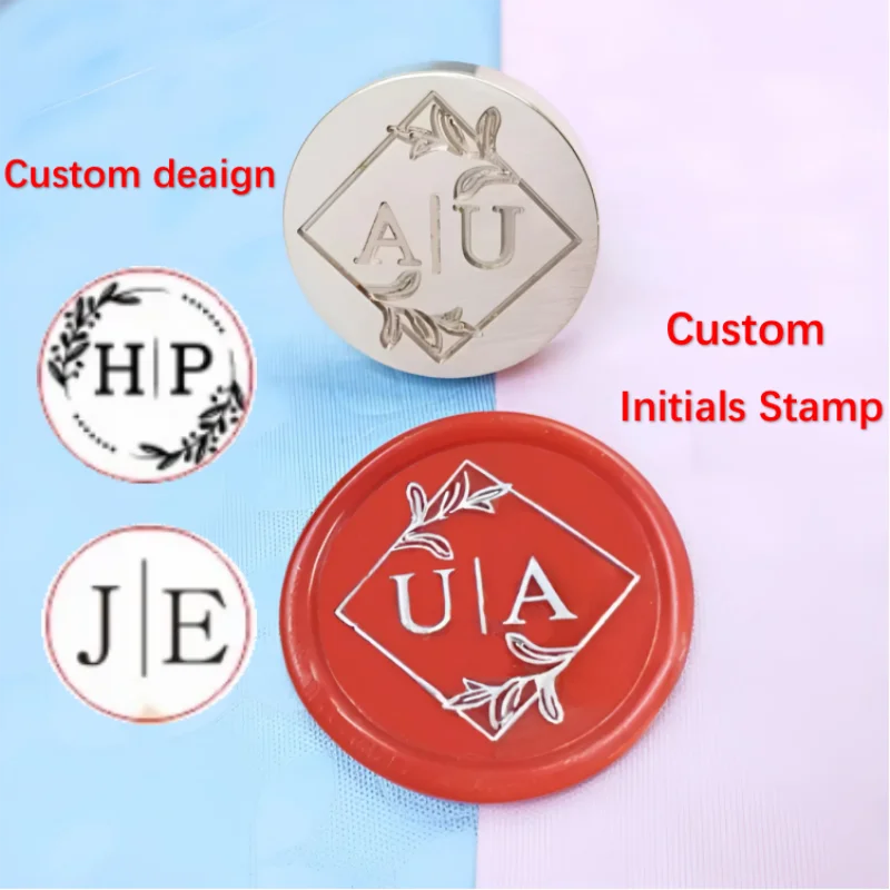 

1 DIY customize double Name 2 initials personalized Letter stamp/Sealing Wax /wedding Wax Seal Stamp Custom invitations envelop