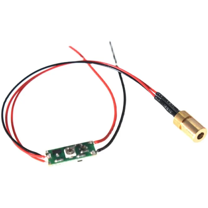 أنبوب على شكل رأس ليزر، حجم ليزر، نقطة ليزر، وحدة الضوء الأخضر، صغير mm6، 10 مستقيم، شعاع من الدرجة الصناعية، فئة mW #6